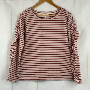 Lucky Brand Red Striped Long Sleeve Tee Size S